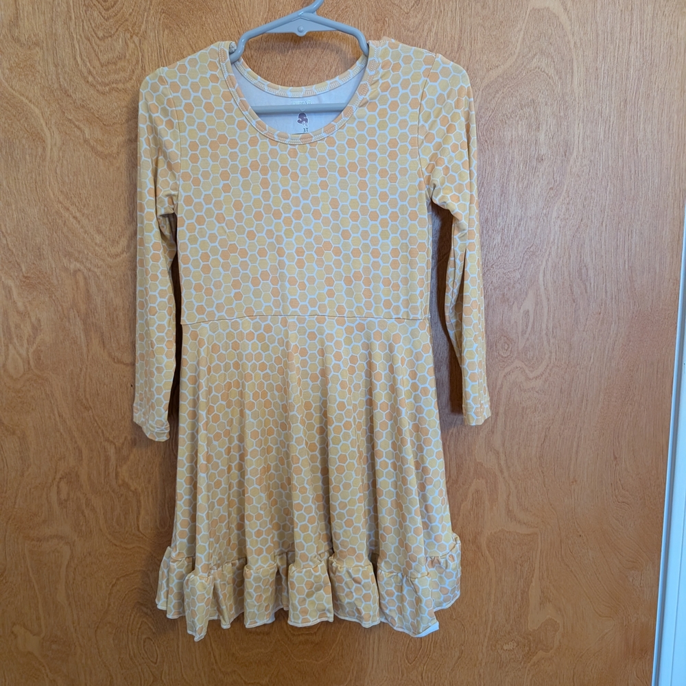 Honeycomb Patterned Girls Bamboo Dress